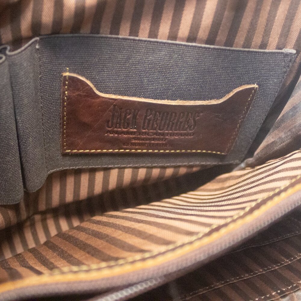 Jack Georges Leather Backpack Preowned - image 7